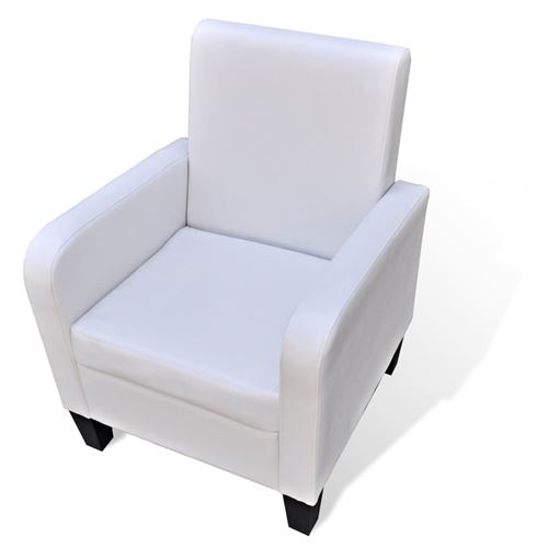 vidaXL Fauteuil kunstleer wit