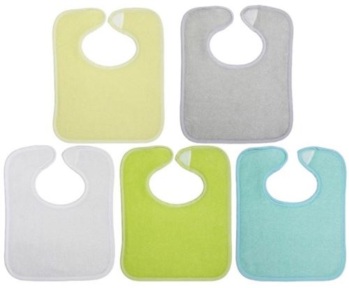 Lot De 5 Bavoirs Naissance Multicolore (20x25 Cm) - Babycalin