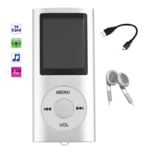 Lecteur MP3 MP4 - radio fm - à carte mémoire Micro sd - Gris