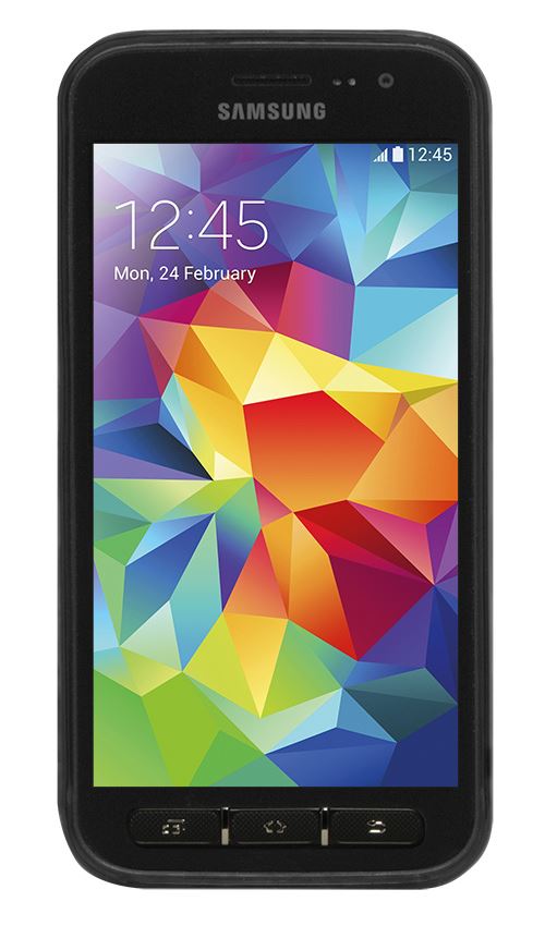 Mobilis T-Series - Achterzijde behuizing voor mobiele telefoon - thermoplastic polyurethaan (TPU) - zwart - voor Samsung Galaxy Xcover 4