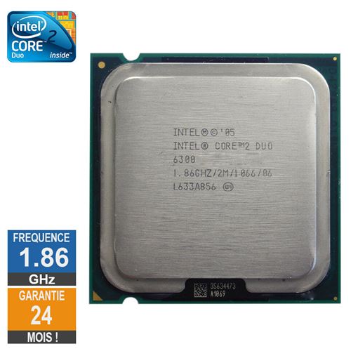 Processeur Intel Core 2 Duo E6300 1.86Ghz Sl9Ta Lga775 2Mo
