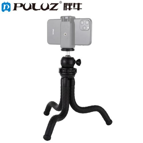 Support de trépied PULUZ Mini Octopus taille L portable avec rotule pour appareils photo réflexe, GoPro, téléphone