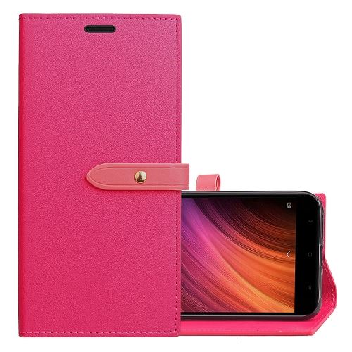 Xiaomi Redmi 4X Housse Etui Cuir PU Magenta Horizontal ALS49698