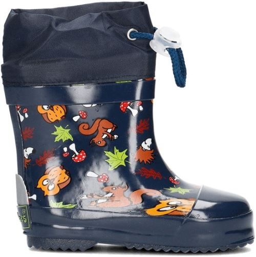 Playshoes bottes de pluie courtes animaux de la forêt bleu