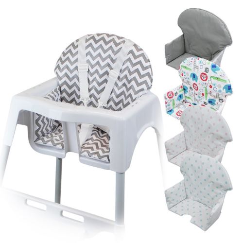 Housse d'assise pour chaise haute bébé enfant gamme Délice - Zig zag gris