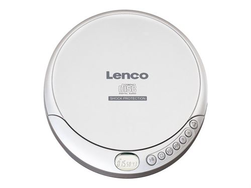 Lecteur cd portable avec protection contre les chocs cd-201si argent