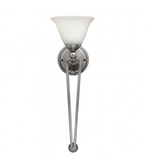 Torche Bolla, nickel brossé et verre, 1 ampoule