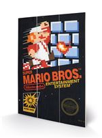 SUPER MARIO BROS - NES Cover - Impression sur bois 20x29.5