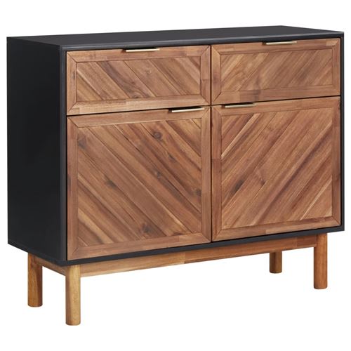 chunhe Buffet 90x33,5x75 cm Bois d'acacia solide et MDF AB289902