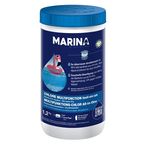 Marina Désinfection Régulière - Mini galets de chlore multifonction 1,2kg
