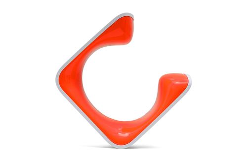 Clug porte-vélos 9,9 x 5,5 cm orange/blanc