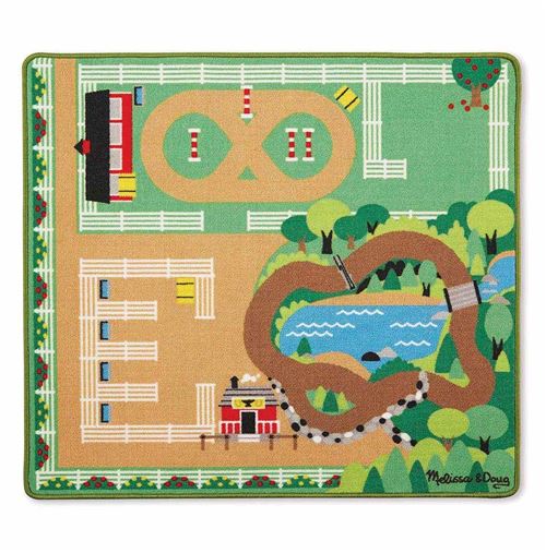 Melissa & Doug Tapis de jeu Round the ranche 100 cm