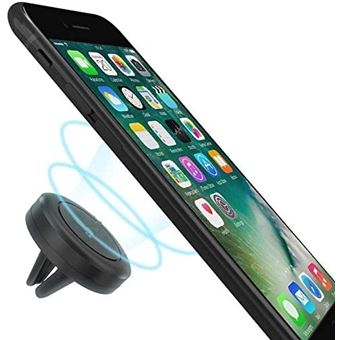 Support Magnétique Pour Téléphone Voiture - Fixation Grille D'aération - Noir - Andobil