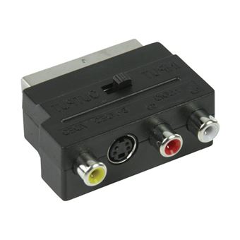 Valueline - Adaptateur audio/vidéo - S-Vidéo / vidéo composite / audio -  SCART mâle pour 4 broches mini-din, phono RCA x 3 femelle - noir - Câbles  vidéo - Achat & prix