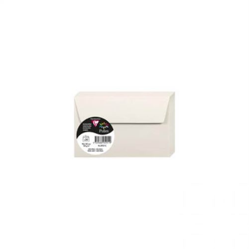 Paquet De 20 Enveloppes De Visite Pollen 90X140Mm Ft30 Gris Perle 120G