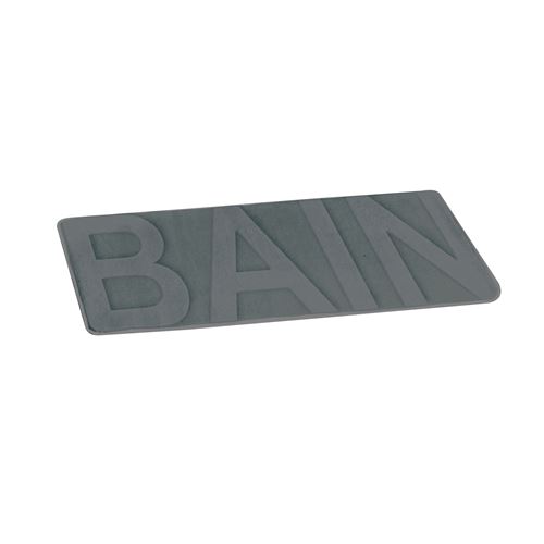 tapis de bain microfibre relief bain 45*75cm vitamine anthracite