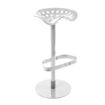 Tabouret Design Tracteur Mirima Collection Le Moderne - Blanc satiné - Hauteur fixe - Blanc satiné - 1