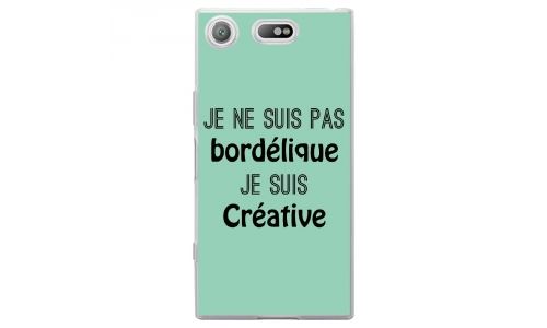 Coque souple pour Sony Xperia XZ1 Compact avec impression Motifs Je ne suis pas bordélique turquois