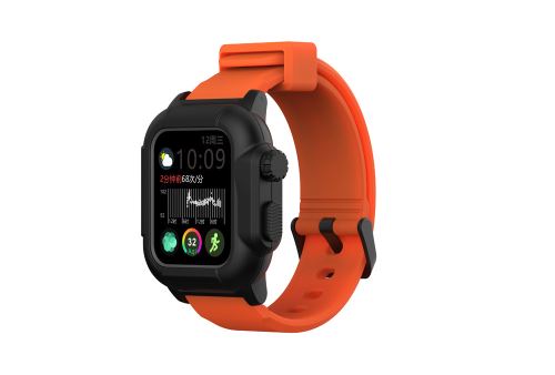 Bracelet en silicone WISETONY pour Apple Watch Series 4 40mm - Noir&Orange