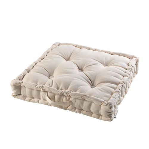 Coussin de sol 60 x 60 x 10 cm coton uni panama Lin