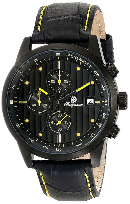 Burgmeister - BM607-620A - Montre Homme - Quartz Chronographe - Bracelet Cuir Noir