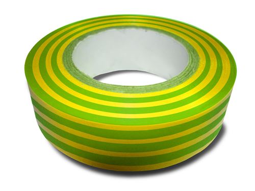 Rouleau adhésif 15mm x 10m Vert/Jaune - Zenitech