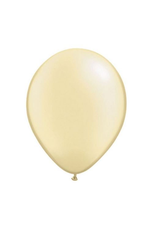 Sachet De 25 Ballons Ivoire Pastel Pearl 11 Qualatex© - Ivoire - 11 / 28 cm de diamètre