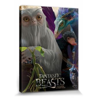 Les Animaux Fantastiques Poster Reproduction Sur Toile Tendue Sur Chassis Creatures Magiques 80x60 Cm Autre Poster Top Prix Fnac