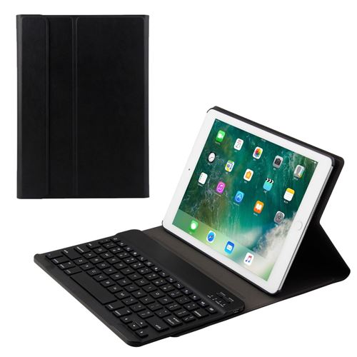Etui en PU clavier bluetooth amovible noir pour votre Apple iPad/Air 2/Air 9.7 pouces