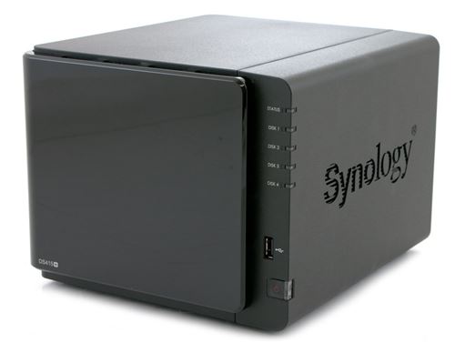 SYNOLOGY  Disk Station DS415+ - Serveur NAS - 4 Baies - SATA 6Gb/s - RAID 0, 1, 5, 6, 10, JBOD - RAM 2 Go - Gigabit Ethernet - iSCSI support - Conformit&eacute; TAA 