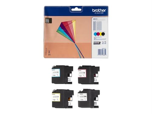 Brother LC223 - Pack de 4 - noir, jaune, cyan, magenta - original - cartouche d'encre - pour Brother DCP-J4120DW, DCP-J562DW, MFC-J4420DW, MFC-J4625DW