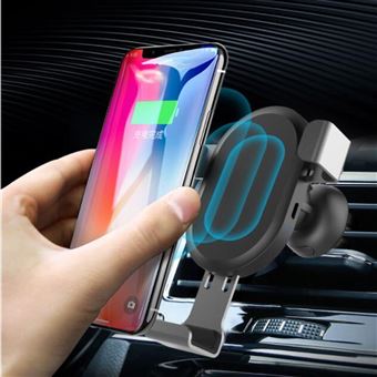 Qi sans fil chargeur de voiture fente CD Mount Support voiture support pour téléphone portable Quick Charge Rapide pour Samsung Galaxy Standard de charge pour iPhone et appareils compatibles Qi