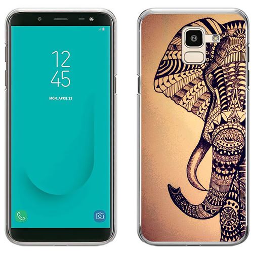 Coque pour Samsung Galaxy J6 -  Éléphant Aztèque Vintage
