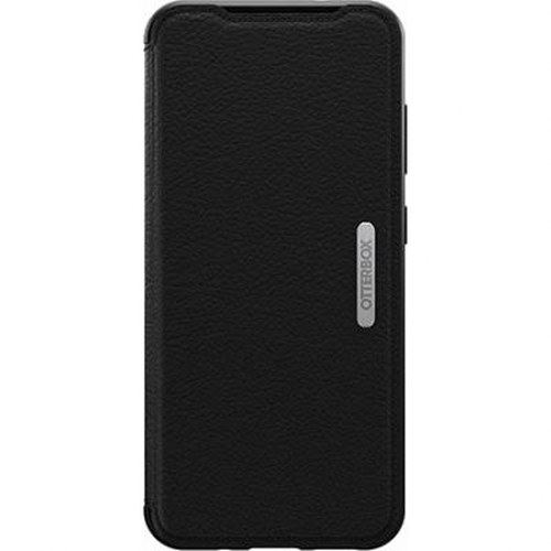 OtterBox Strada Series - Flip cover voor mobiele telefoon - leer, polycarbonaat - schaduwzwart - voor Samsung Galaxy S20, S20 5G