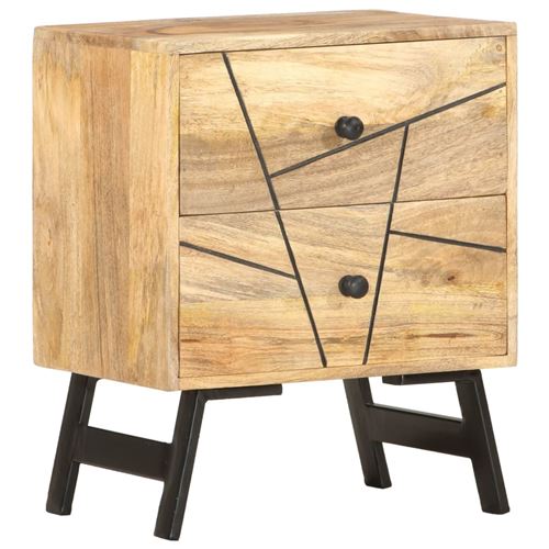 Vidaxl Table De Chevet Bois De Manguier Massif - Image 3