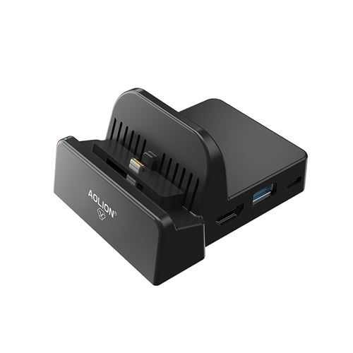 Convient pour la base de télévision oled du commutateur Nintendo Convertisseur vidéo HDMI Base de charge portable NS Noir