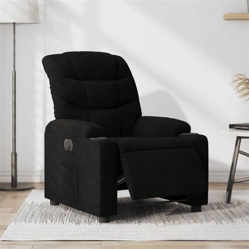 Vidaxl Noir Fauteuil Inclinable Électrique - Tissu - Image 3