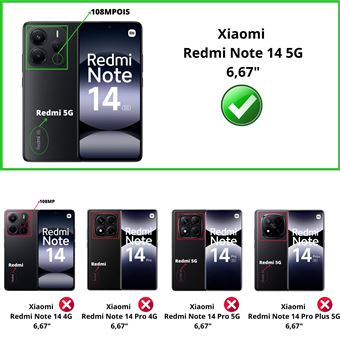 Moex Étui De Protection à Rabat En Cuir Végétalien Pour Xiaomi Redmi Note 14 Pro 5G - Avec Clip Ceinture, Noir