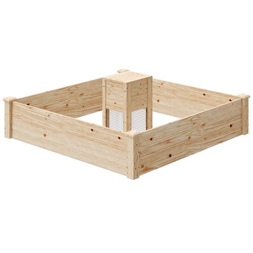 Ensemble carré potager composteur dim. totales 123 x 123 x