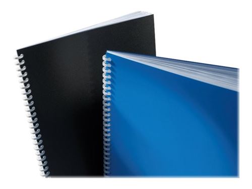 GBC PolyClearView - A4 (210 x 297 mm) - 800 microns - noir - 50 unités couverture à reliure polypropylène