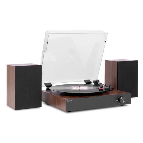 Audizio Rp325W - Platine Vinyle Retro Avec Enceintes Intégrées & Bt Sans Fil | Noyer Noir
