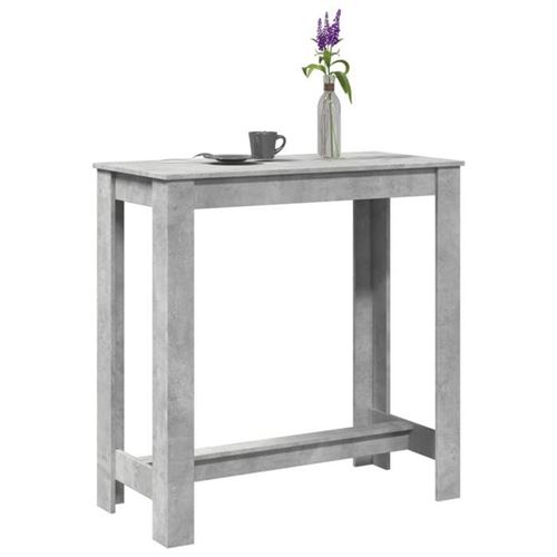 vidaXL - Table de bar - 102x50x103,5 cm - Gris - Image 2