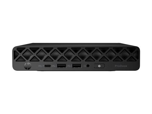 HP Prodesk 4 G1I Ai - Mini Core Ultra 5 225T / Jusqu'À 4.9 Ghz - Ram 16 Go - SSD 512Go - Nvme - Intel Graphics - Gigabit Ethernet, Ieee 802.11Ax (Wi-Fi 6E), Bluetooth 5.3 - Win 11 Pro - Moniteur : Aucun - Clavier : Français - Noir Jack - Smart Buy