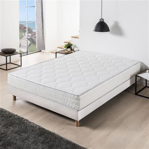 Finlandek Ensemble matelas + sommier 140 x 190 cm - Ferme - 23 cm - 550 ressorts