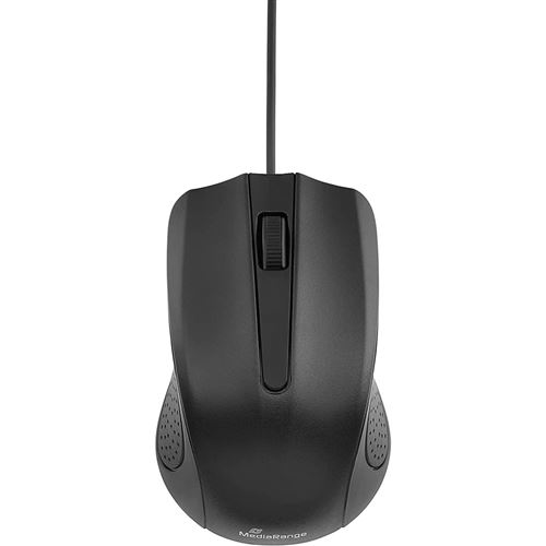 Non Communiqué Noire Souris Optique Filaire Mediarange - 3 Boutons - 1000Dpi - Plug And Play