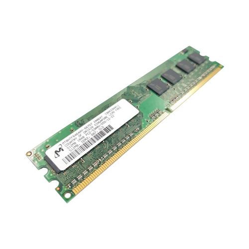 Barrette Mémoire 512Mo RAM DDR2 Micron MT8HTF6464AY-667D7 DIMM PC2-5300U