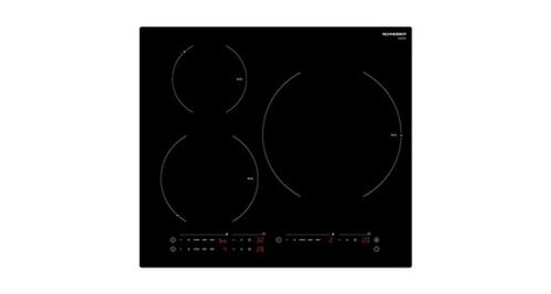 Schneider SCTI6030AD - Table de cuisson à induction - 3 plaques de cuisson - Niche - largeur : 56 cm - profondeur : 49 cm - noir