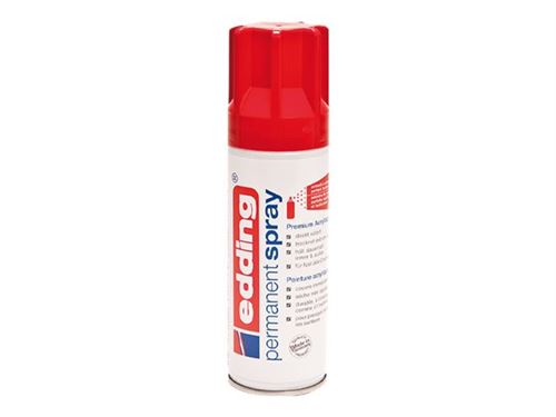 edding Premium 5200 - Peinture en spray - peinture acrylique - Rouge signalisation - mat - 200 ml