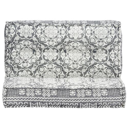 vidaXL Pouf 100x100x20 cm Gris clair Tissu