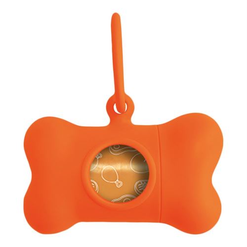 Comparer les prix de Distributeur De Sacs Pour Animaux Domestiques United Pets Bon Ton Neon Chien Orange (8 X 4,2 X 5 Cm)